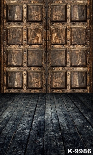 Middle Ages Wood Doorway Backdrop Stage Photography Background Decoration Prop