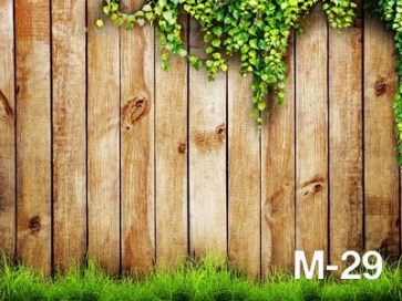 Green Plant Vinyl Wooden Floor Backdrops Wedding Wood Background