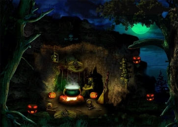 Magic Witch Halloween Party Backdrop Party Stage Photography Background