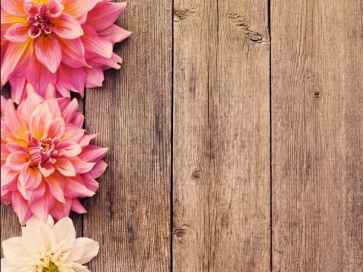Faux Wood Backdrop With Flowers Backdrop Baby Shower Photography Background