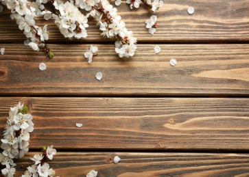 Shower Baby Backdrop Wood Board With Flowers Photography Background