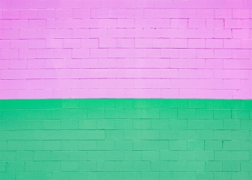 Personalized Pink And Green Brick Wall Background Studio Photography Backdrop