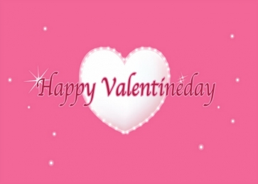 Heart Shape Pink Wall Background Valentine's Day Backdrop