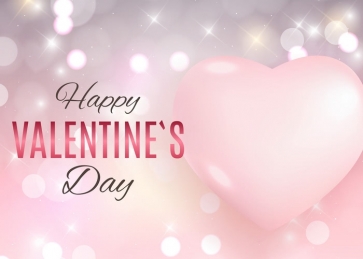 Pink Heart Shape Happly Valentine's Day Backdrop Photography Background