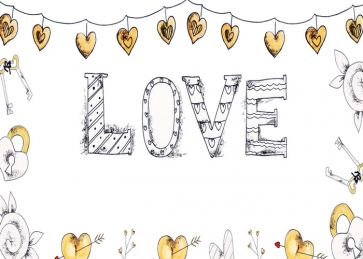 Lovely Sweetheart Heart Shape Banner Love Background Valentine's Day Backdrop