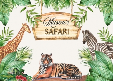 African Safari Theme Baby Shower Backdrop Party Background