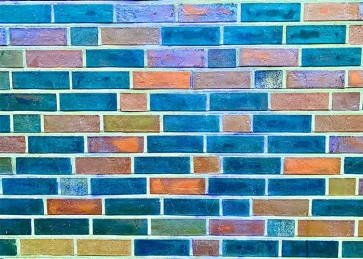 Retro Colorful Brick Wall Background Studio Photography Backdrop