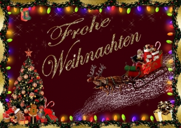 Merry Christmas Frohe Weihnachten in Germany Picture Wall Backdrop  