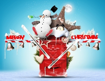Personalized Merry Christmas Wall Background Christmas Party Backdrop