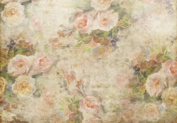 Retro Flowers Oil Painting Textured Portrait Photography Backdrop 