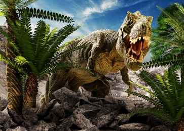 Tyrannosaurus Rex Dinosaur Party Backdrop Photography Background