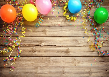 Balloon Wood Backdrop Newborn Baby Birthday Party Photography Background