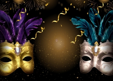 Mardi Gras Party Backdrop Decorations Masquerade Photography Background