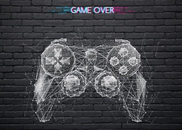 Black Brick Wall Backdrop Game Over Background