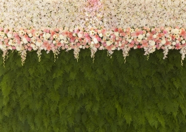 Green Plant Roses Flower Wall Wedding Backdrop Bridal Shower Background