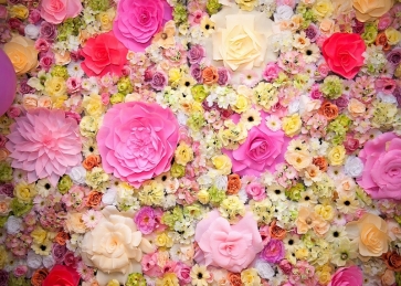 Colorful Flower Wall Backdrop Photography Background