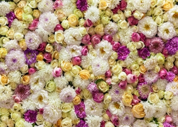 Colorful Flower Wall Backdrop Wedding Background Photography