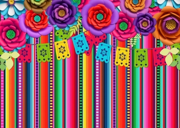 Carnival Fiesta Backdrop Photography Mexican Element DIY Party Background
