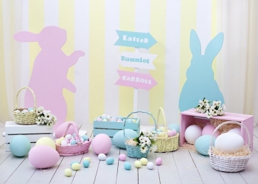 Personalized Bunny Egg Easter Backdrop Party Photography Background