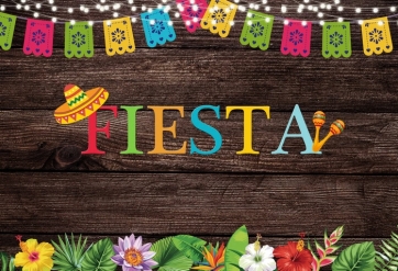 Mexican Element Wood Fiesta Party Backdrop Carnival Background