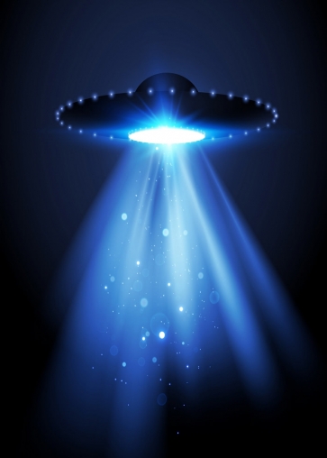 Light In Dark Blue UFO Theme Backdrop Studio Photography Background