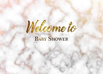 Marble Texture Welcome Baby Shower Backdrop Photography Background