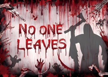 Scary Blood Hand Dripping Blood Halloween Backdrop 