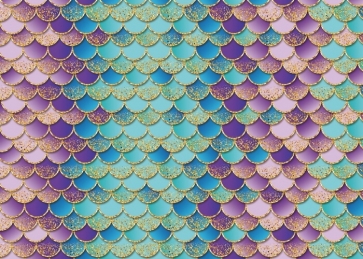 Mermaid Scales Wallpaper Baby Shower Birthday Party Backdrop Photography Background
