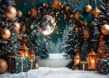 Christmas Tree Backdrop New Year Decoration Background