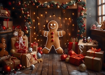Christmas Gingerbread Backdrop New Year Decoration Background