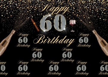 Happy 60th Birthday Party Backdrop Photography Background