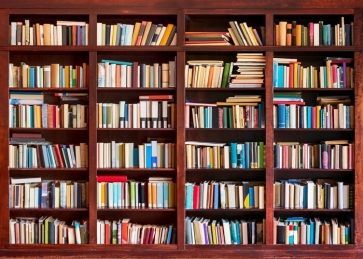 Bookshelf Backdrop Bookcase Wall Photography Background