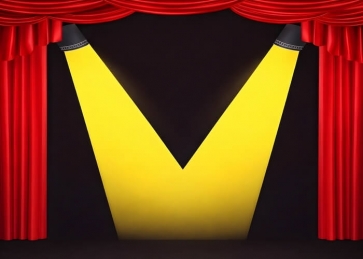 Theatrical Setting Red Curtains Backdrop Dramatic Stage Party Photography Background