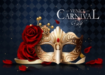 Venice Carnival Masquerade Mardi Gras Party Backdrop Photography Background