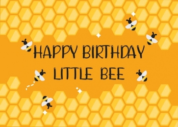 Children Happy Birthday Little Bee Honeycomb Backdrop Party Decor ation Prop