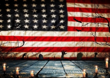 American Flag Halloween Backdrop Party Stage Background