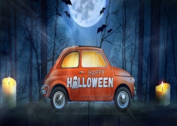 Cute Car Happy Halloween Backdrop Party Photography Background