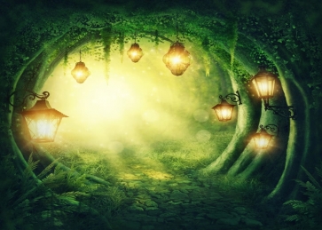 Street Lamp Enchanted Forest Cave Fairy Tale Wonderland Backdrop Party Studio Photography Background