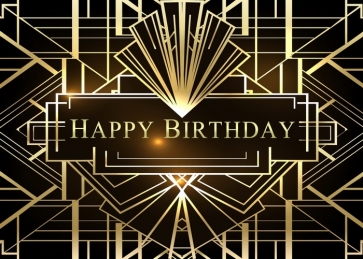 Great Gatsby 1920s Personalized Happy Birthday Party Backdrop