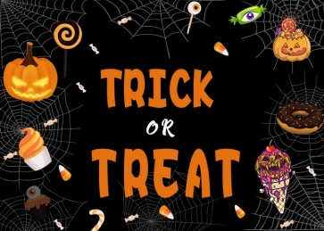 Trick Or Treat Halloween Party Backdrop Photography Background