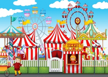 Circus Carnival Ferris Wheel Kids Birthday Party Backdrop Decoration Prop