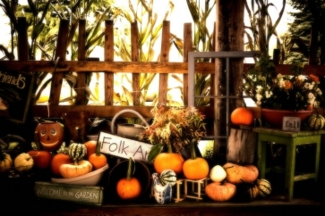 Folk Ar Pumpkin Theme Halloween Party Backdrop