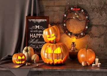 Pumpkin Halloween Backdrop Stage Party Photography Background