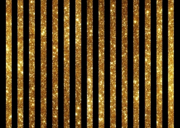 Black And Gold Glitter Stripe Backdrop For Adults Children Happy Birthday Party Photography Background