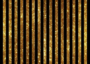 Black And Gold Glitter Stripe Backdrop For Adults Children Happy Birthday Party Photography Background
