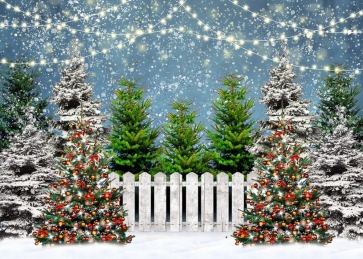 Fairy Lights Christmas Tree Backdrop Stage Studio Party Background