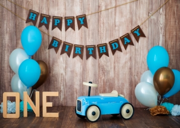 Simple One Year Old First 1st Birthday Banner Backdrop Cake Smash Decoration Prop Photography Background