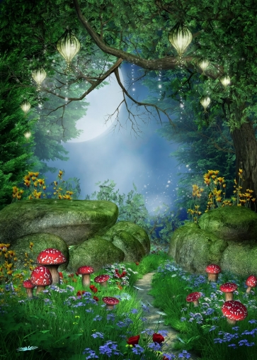 Fairy Tale Enchanted Forest Wonderland Backdrop Party Studio Photography Background