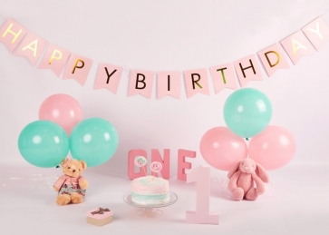 Baby One Year Old First 1st Happy Birthday Cake Smash Backdrop Decoration Prop