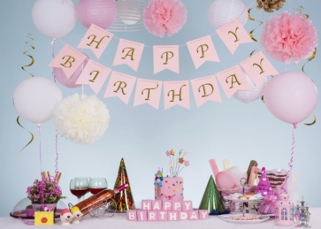 Kid Baby Happy Birthday Backdrop Cake Smash Decoration Prop Photography Background